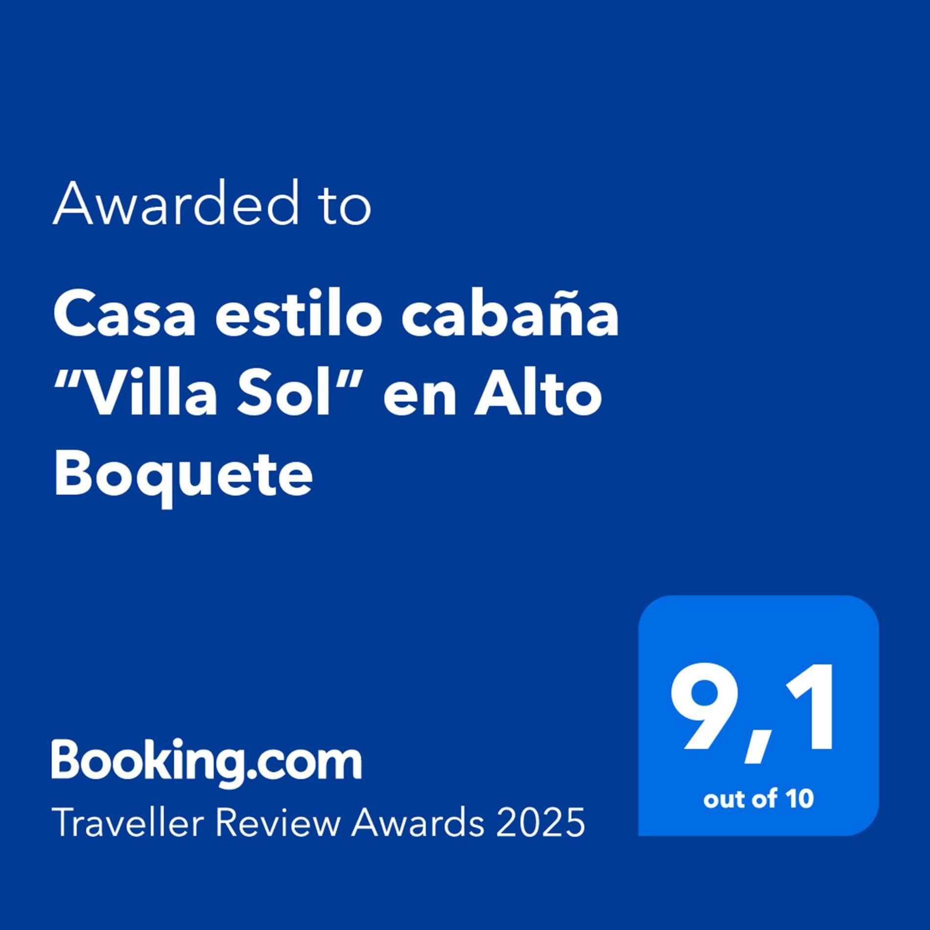 Casa Estilo Cabana “Villa Sol” En Alto Boquete Exteriör bild